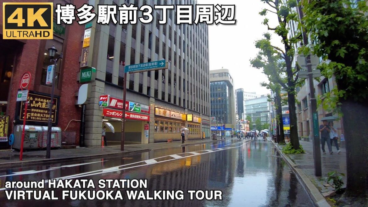 梅雨の博多駅周辺を歩く 4k60p virtual Fukuoka walking tour around Hakata station rainy season 5/30 2023 梅雨の博多駅周辺を歩く 4k60p virtual Fukuoka walking tour around Hakata station rainy season 5/30 2023