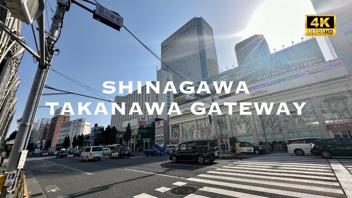 [4K] SHINAGAWA→TAKANAWA GATEWAY in Tokyo 🐧 Nonstop Walking Tour / 品川から高輪ゲートウェイ 東京 散歩