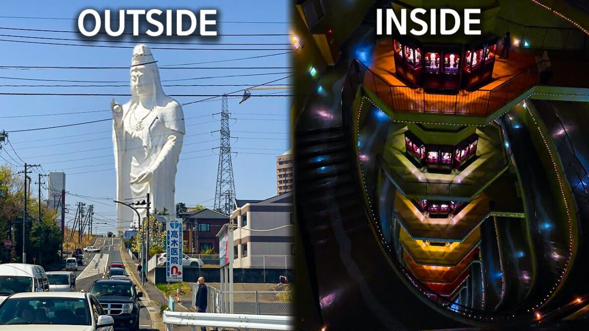 This is not a CG 100m statue in the middle of a Japanese village