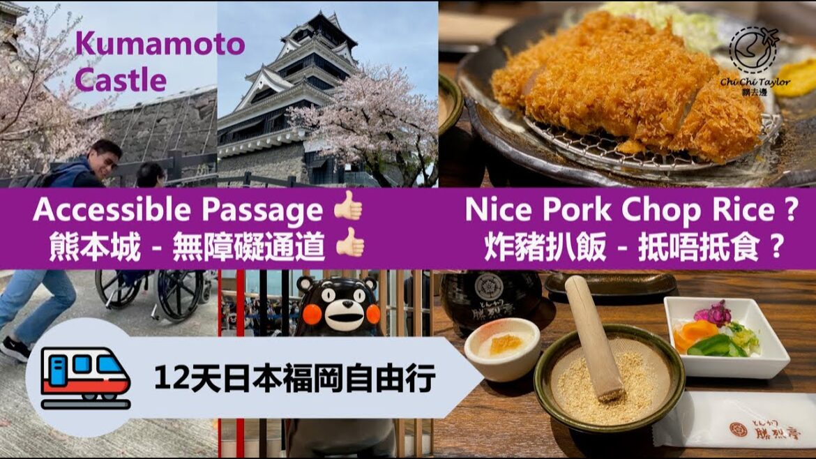 《Japan Fukuoka 日本福岡：Ep7》: Kumamoto Castle 熊本城無障礙通道 - 炸豬排扒飯 Accessible Passage - Nice Pork Chop Rice?