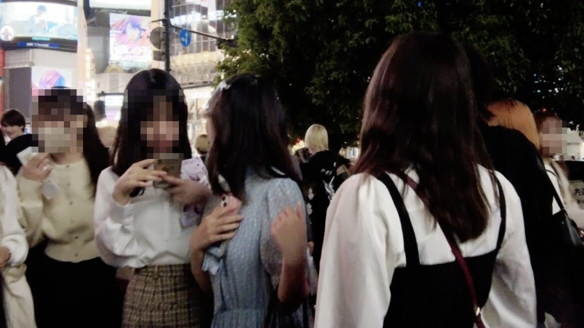 Night City Walk in SHIBUYA ,Tokyo, JAPAN | many beautiful women walking【ASMR】/渋谷お散歩
