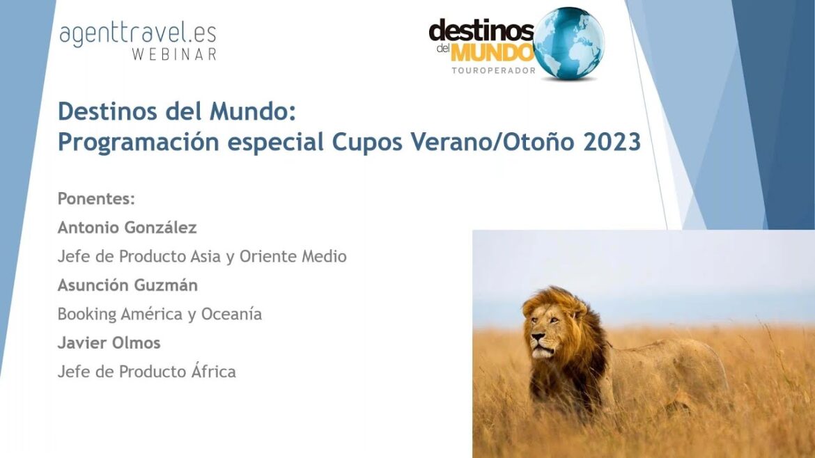 Destinos del Mundo: Programación especial Cupos Verano Otoño 2023