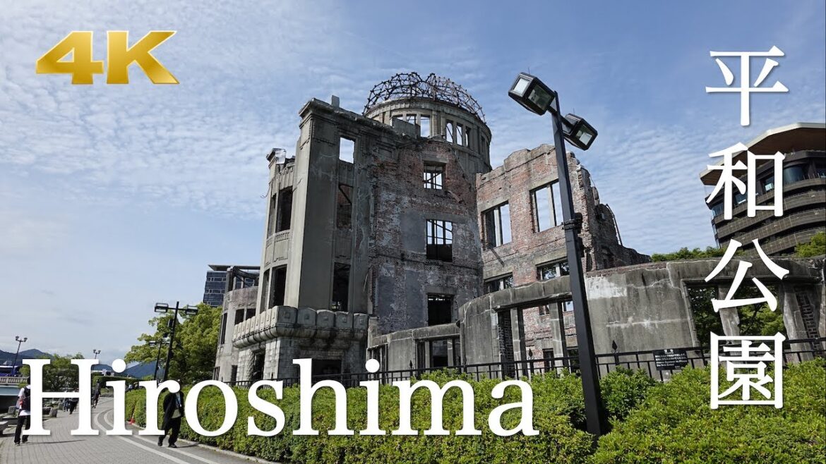 [Japan Walk] Hiroshima Peace Park / Atomic Bomb Dome Walking Tour with Captions- 4K