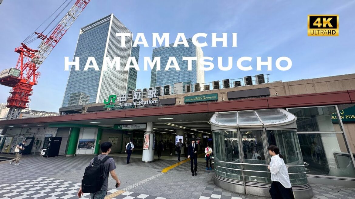 [4K] TAMACHI→HAMAMATSUCHO in Tokyo 🐧 Nonstop Walking Tour / 田町から浜松町 東京 散歩