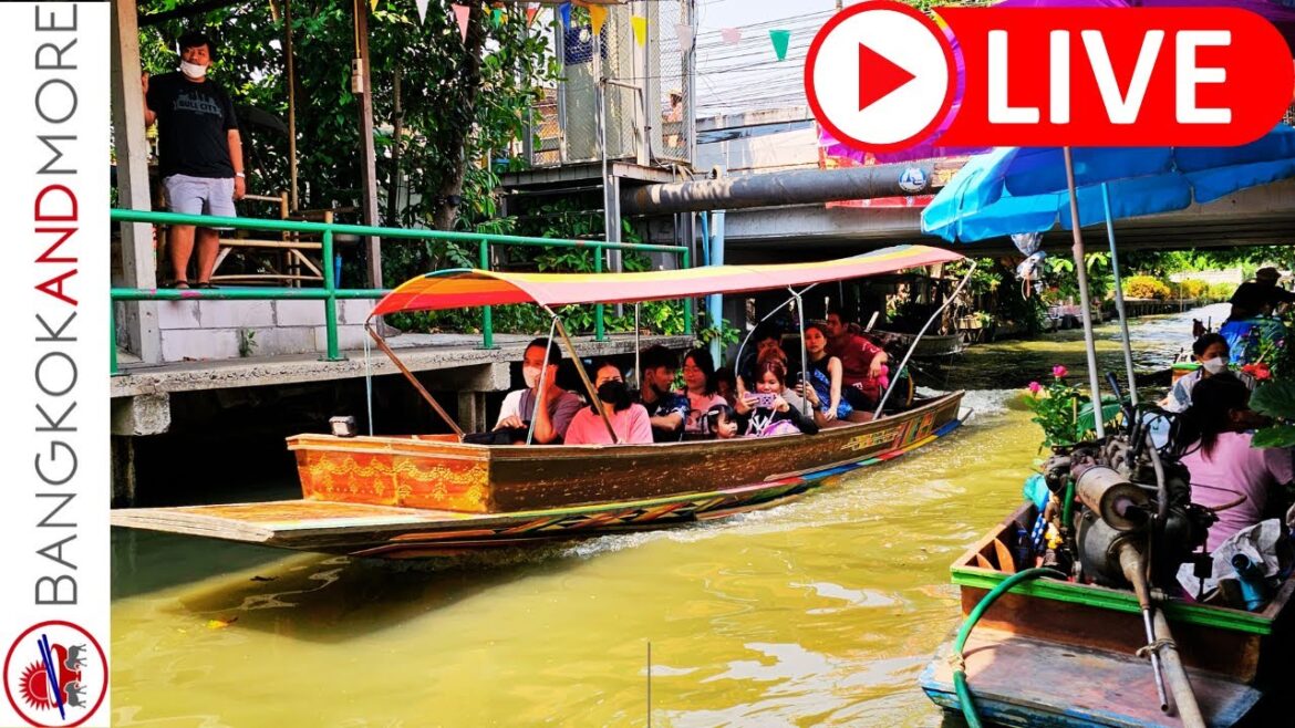 🔴 LIVE from BANGKOK | Floating Market - Street Food and More...❤️🇹🇭