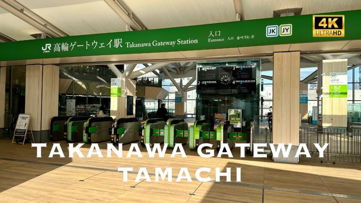 [4K] TAKANAWA GATEWAY→TAMACHI in Tokyo 🐧 Nonstop Walking Tour / 高輪ゲートウェイ駅から田町駅 東京 散歩