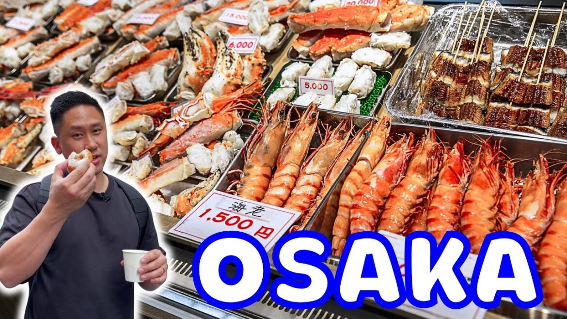 Kuromon Market Japanese Food Tour in Osaka Japan! 黒門市場 Kuromon Market Japanese Food Tour in Osaka Japan! 黒門市場