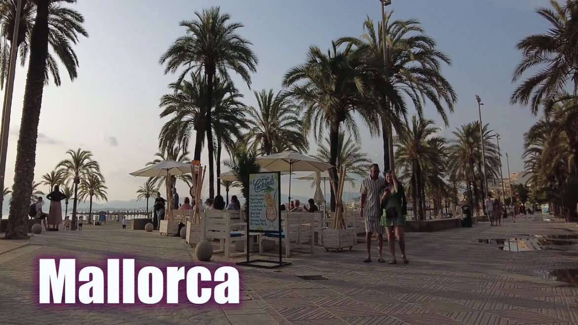 Mallorca Playa S'Arenal Walking Tour 4k  Spain 2023