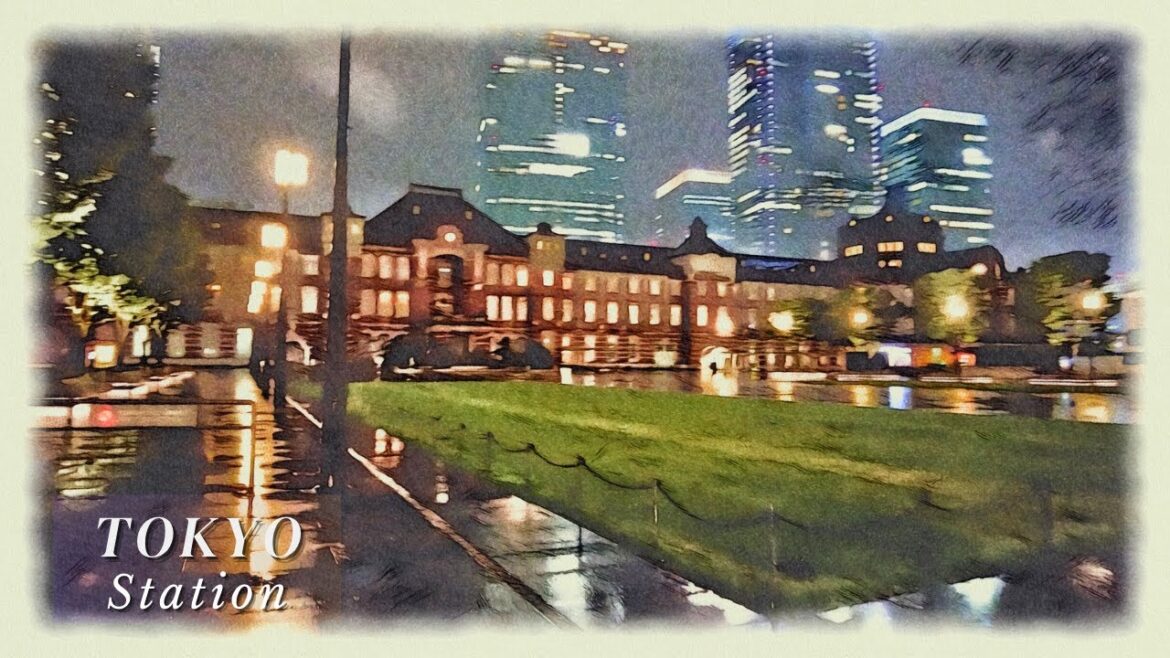 【4K】Walking in the Rain at Night in Tokyo,Japan☔️ #ASMR