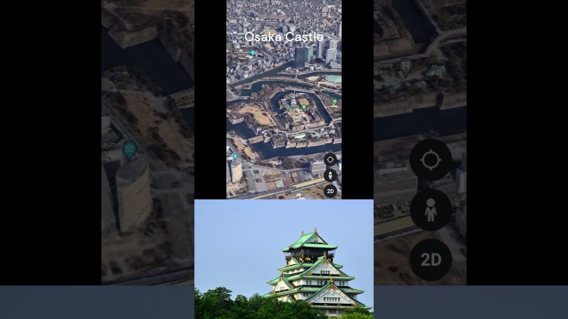 Osaka Castle find on map #shorts #Japan Castle #eye travels #findonmap #viral