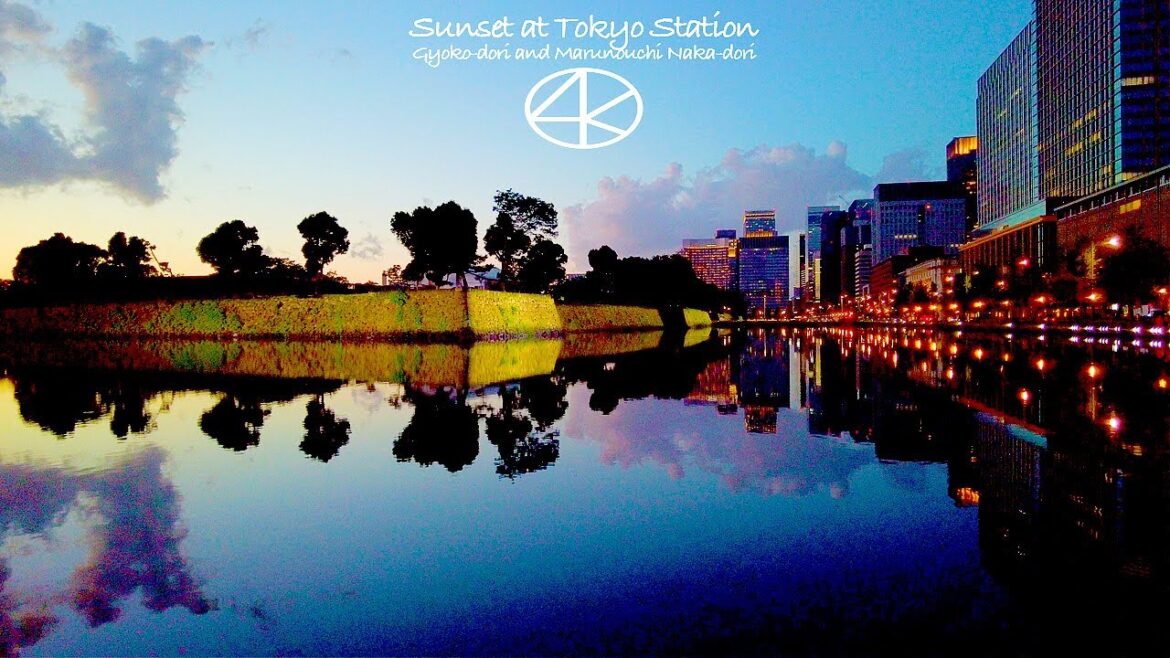 4K【東京駅夕景散歩】行幸通りと丸の内仲通り 2023 東京 Japan