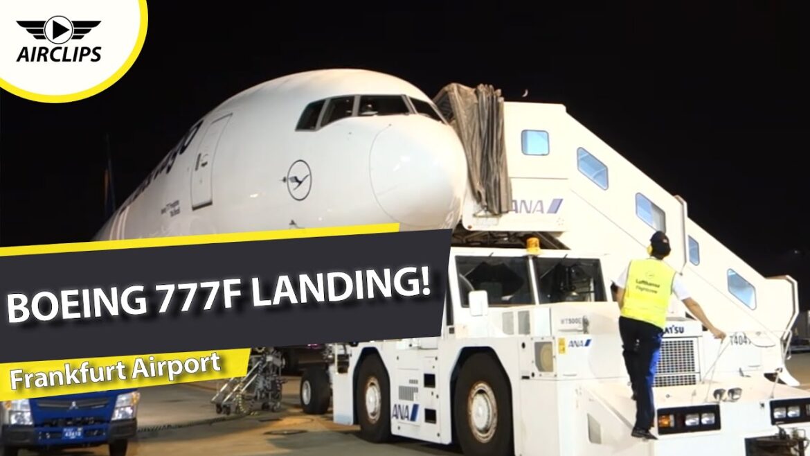 Rikard and Benny returning Home! B777F Split Screen Cockpit Landing in Frankfurt!  [AirClips]