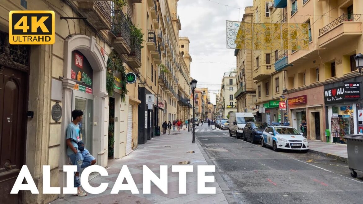 Alicante, Spain | Old Town After a Spring Rain | Walking Tour 4k Alicante, Spain | Old Town After a Spring Rain | Walking Tour 4k