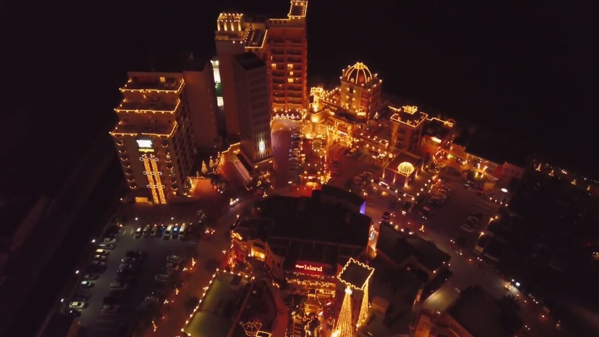The American Village  Okinawa at Night, Drone Footage  #satisfying #dji