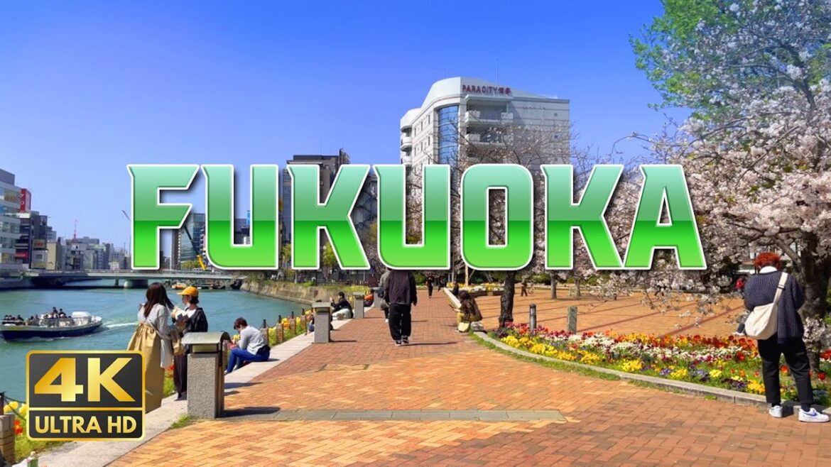 Fukuoka Japan 2023 : Walking Tour Along the Canals of Nakasu!