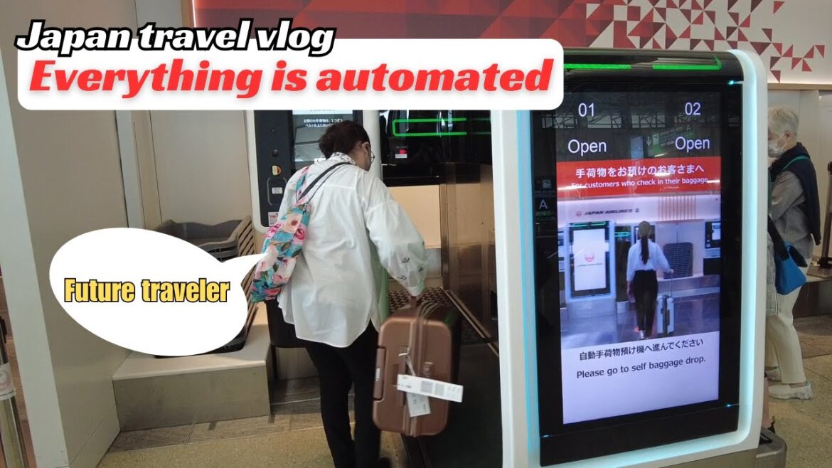 Baggage drop off without contacting human | this is where the world is going  | Japan vlog