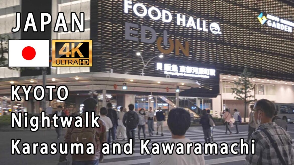 Japan Kyoto Nightwalk (Karasuma and Kawaramachi)