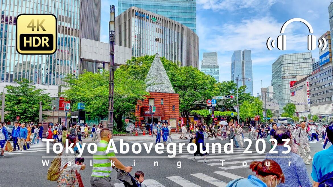 Ginza, Yurakucho & Tokyo Station : Tokyo Aboveground 2023 Walking Tour - Japan [4K/HDR/Binaural]