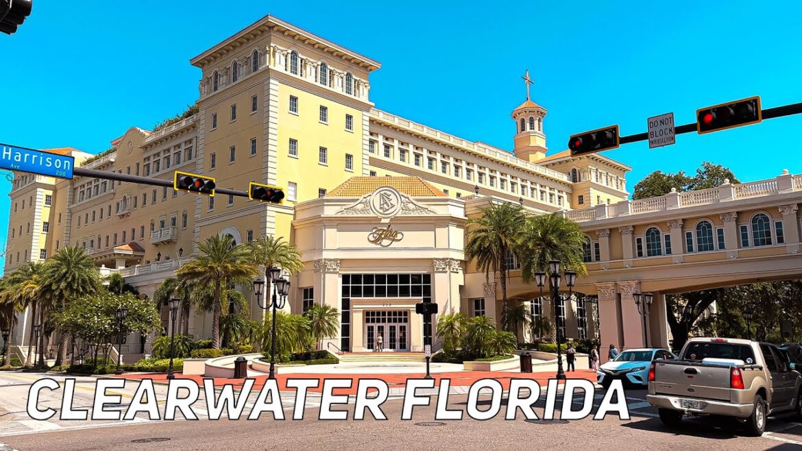 Clearwater Florida. Scientology Church, Tom Cruise House HDR 4K Walking Tour