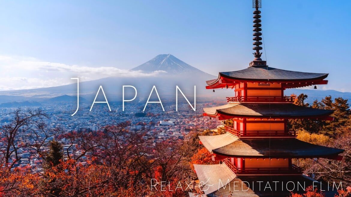 Japan in beautiful Place, by drone and meditation, with deep music
