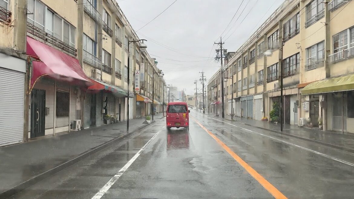 Japan Roads | Driving in Rain | Gamagori City Streets Driving Tour