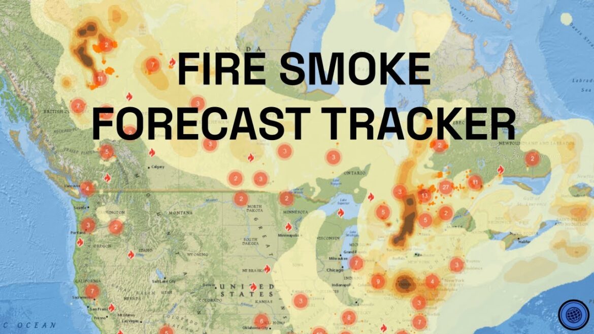 🌎 LIVE Canada United States Fire Smoke Forecast Tracker!