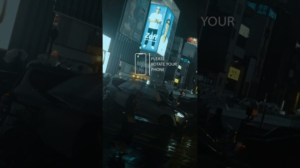 Cinematic Lift View at Dontonbori Osaka