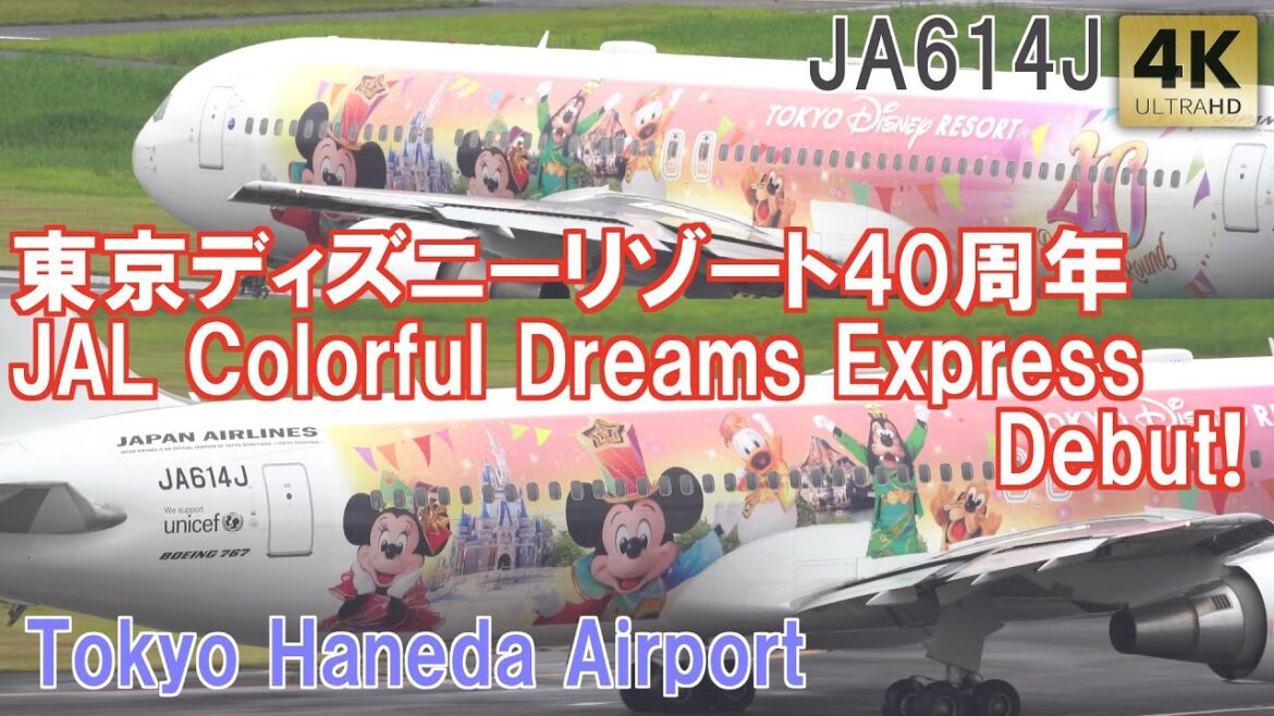 JAL Colorful Dreams Express Debut! ディズニーリゾート40周年 JA614J Disney Jet 羽田空港/Tokyo Haneda Airport JAL Colorful Dreams Express Debut! ディズニーリゾート40周年 JA614J Disney Jet 羽田空港/Tokyo Haneda Airport