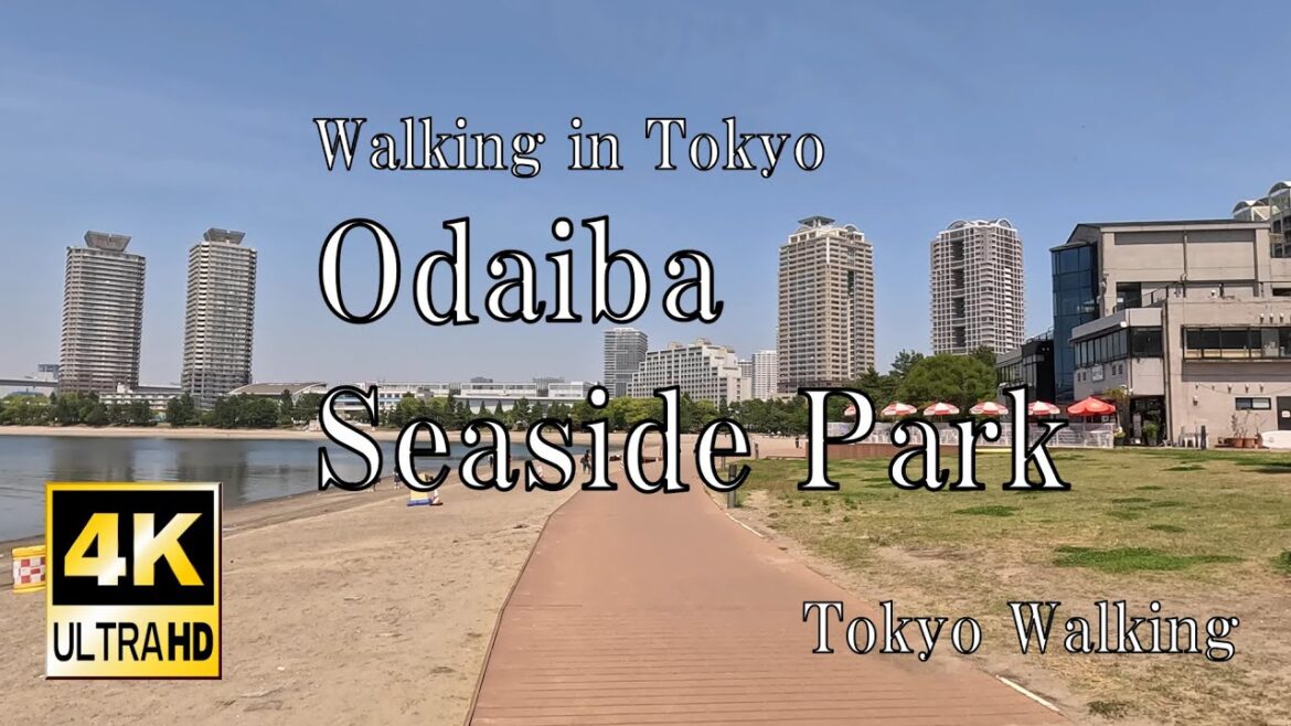 4K HDR // Walk in Japan Odaiba Kaihin Koen Walking/45min