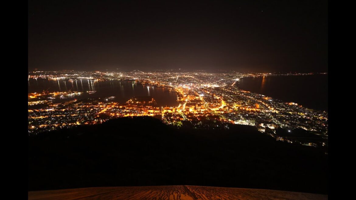 8K HDR 北海道 函館山の夜景・昼景・旧第二砲台跡 Hokkaido,Hakodateyama,Beautiful Day/Night City Scape and Old Battery