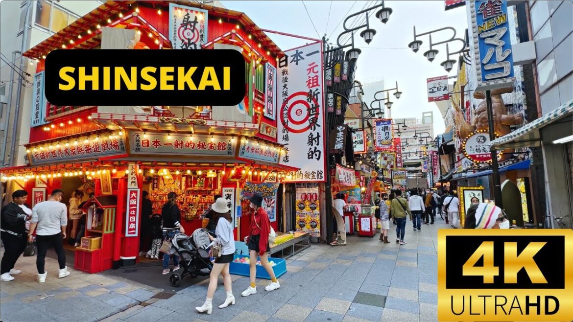 OSAKA, JAPAN 🇯🇵 [4K] Shinsekai & Tsutenkaku Area — Walking Tour