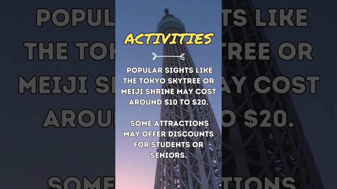 Average Tokyo Costs For 1 Week Stay! #shorts