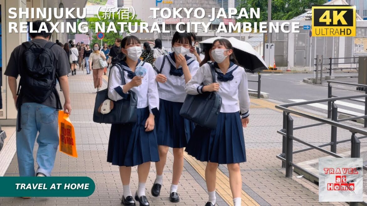 4k hdr japan travel | Walk in Shinjuku（新宿）Tokyo Japan |  Relaxing Natural City ambience