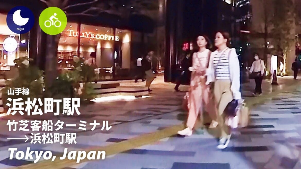 ⁴ᴷ Tokyo: Hamamatsucho Station (浜松町駅) - Japan Cycling Tour (June, 2023)