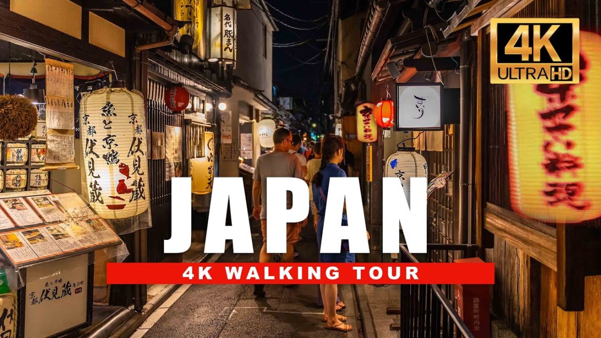 🇯🇵 Japan Relaxing Night Walk | Kyoto, Pontocho Alley [ 4k HDR - 60fps ]