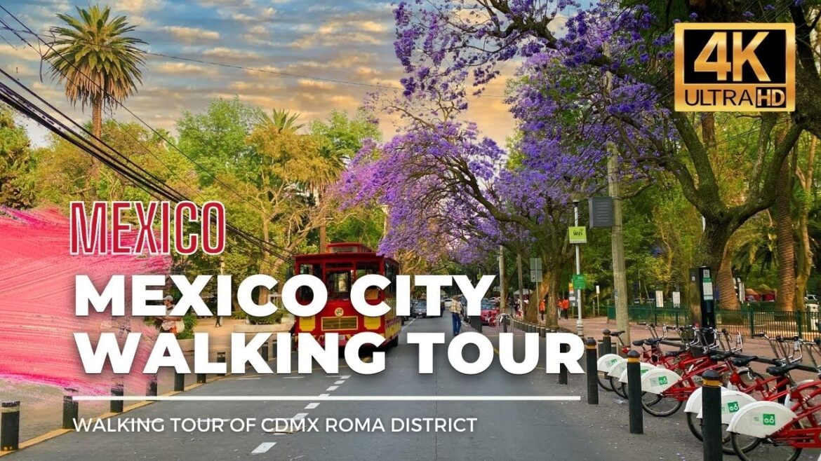 Mexico City Walking Tour - Lush Green Parks & Beautiful Streets [4K HDR / 60 fps]