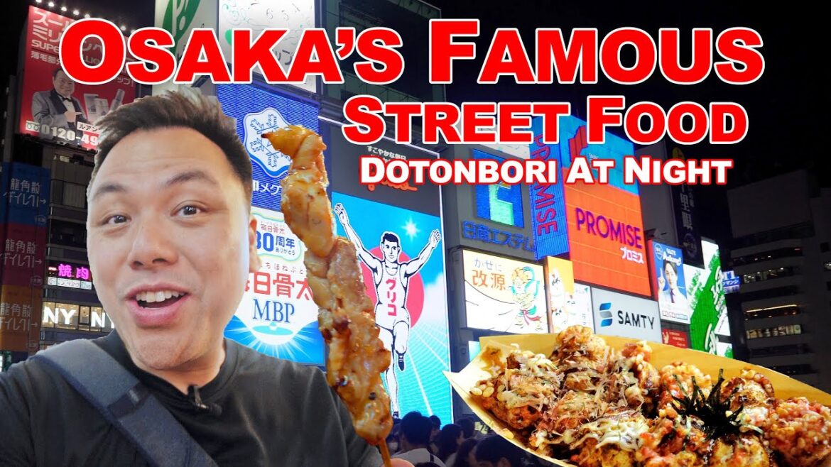 Japan at Night: Osaka's Street Food Tour at the famous Dotonbori Area