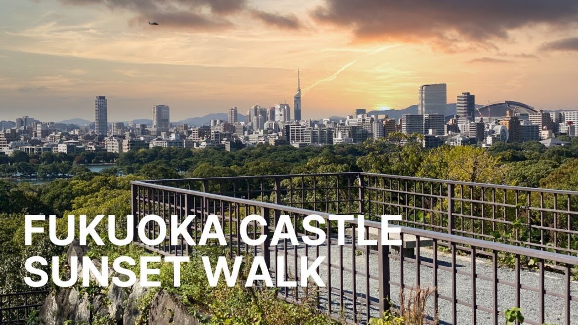 Fukuoka Castle Sunset Walk / 大手門〜福岡城址と夕陽