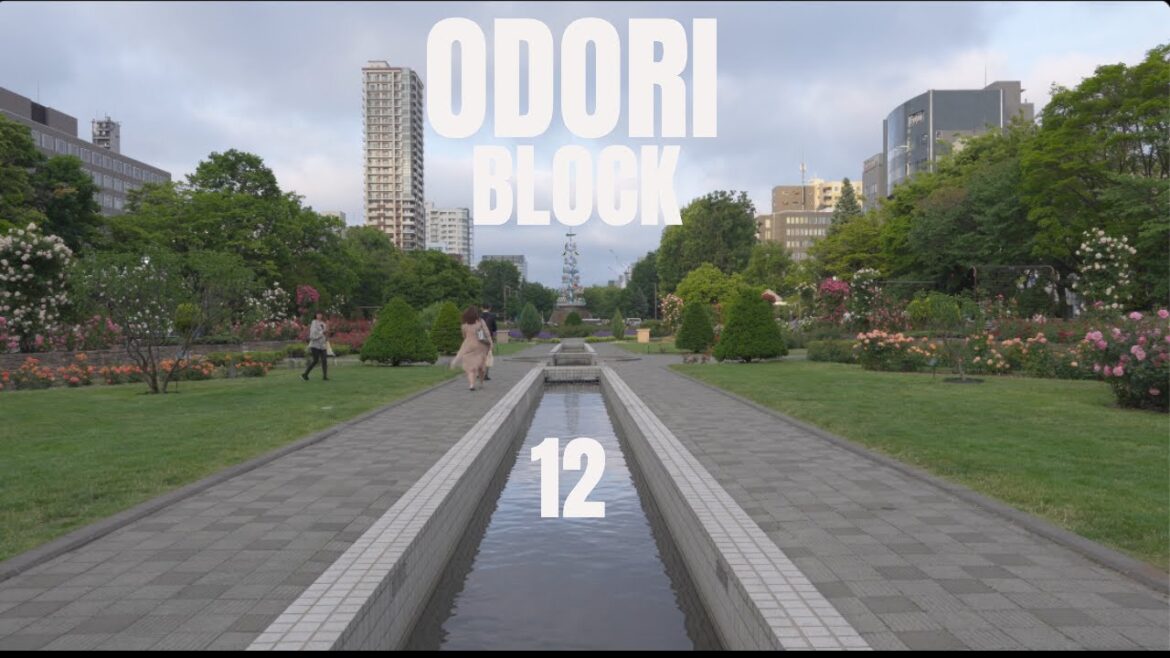 Introducing Odori 12th block Sapporo, Japan 4K 20230616