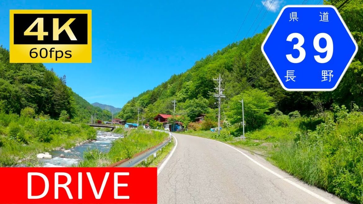 【Driving in Japan】Nagano Prefectural Route 39: Nagawa - Nomugi Pass（車載動画 長野県道39号 奈川～野麦峠）[4K]