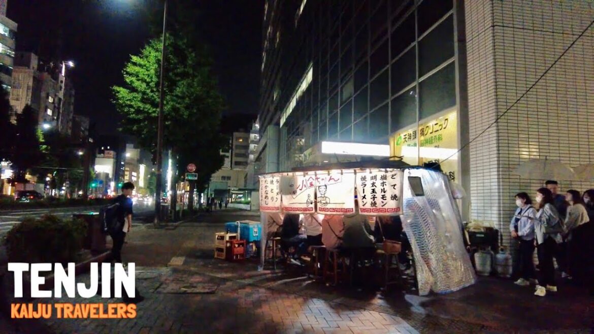 【🇯🇵4K】福岡の昭和通りを天神から中州に向かって歩く　～小金ちゃん～　【Tenjin in Fukuoka】