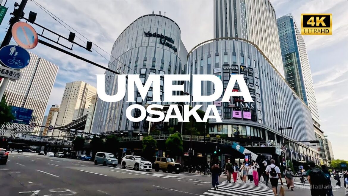 [4K] UMEDA OSAKA 🐧 Nonstop Walking Tour / 梅田 大阪 散歩