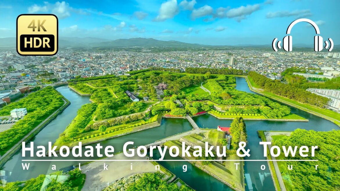 Hakodate Goryokaku & Tower Observation Deck Walking Tour - Hokkaido Japan [4K/HDR/Binaural]