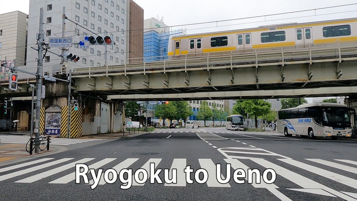 Japan Tokyo City - Driving in Ryogoku and Ueno