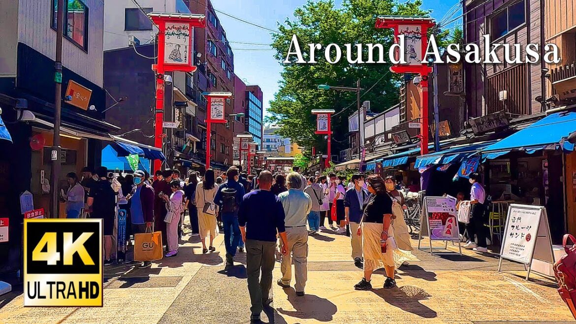 4K HDR// Walk in japan Asakusa /55minutes 4K HDR// Walk in japan Asakusa /55minutes