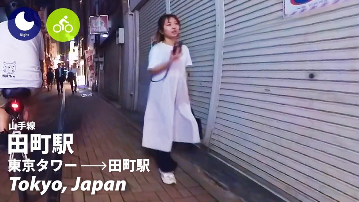 ⁴ᴷ Tokyo: Tamachi Station (田町駅) - Japan Cycling Tour (June, 2023)