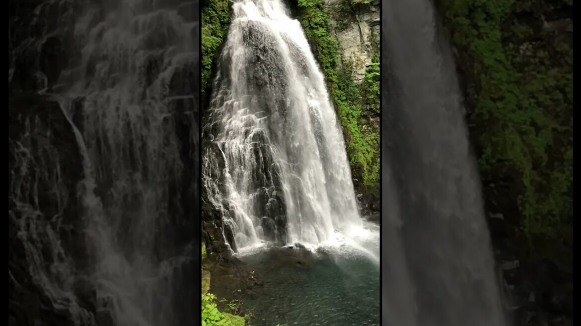 Super Slow Vision Water fall Bandokoro Nagano #shortsvideo 【納涼】滝のスパースローショートムービー
