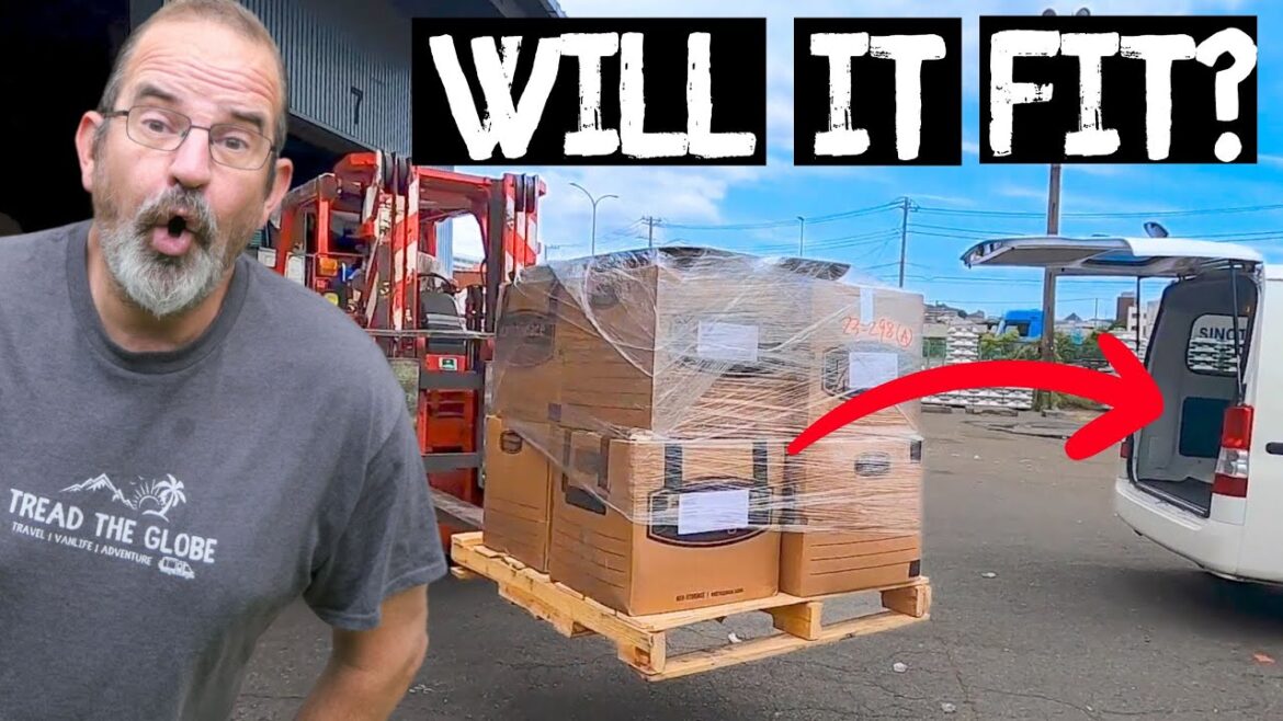 UK VAN IN JAPAN - LANGUAGE PROBLEMS COLLECTING OUR STUFF!