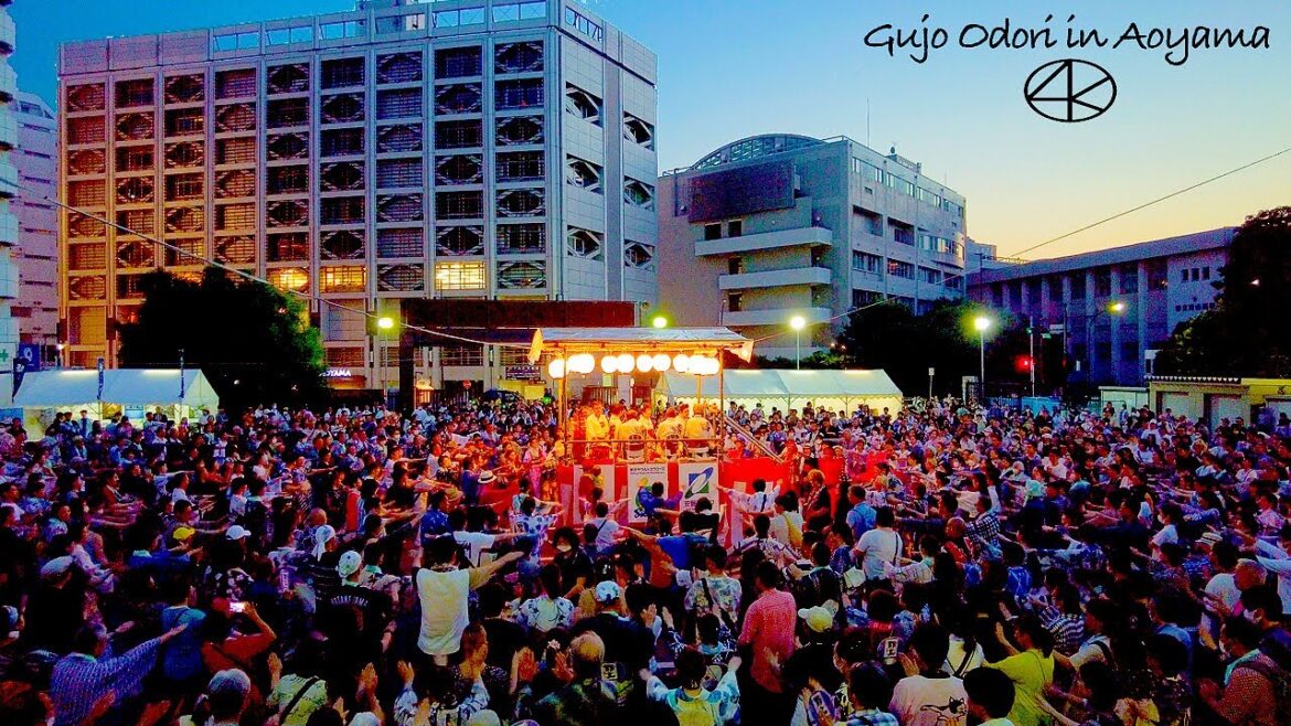 4K【夕暮れの青山を舞う】郡上おどり 青山外苑前 2023 東京 Japan