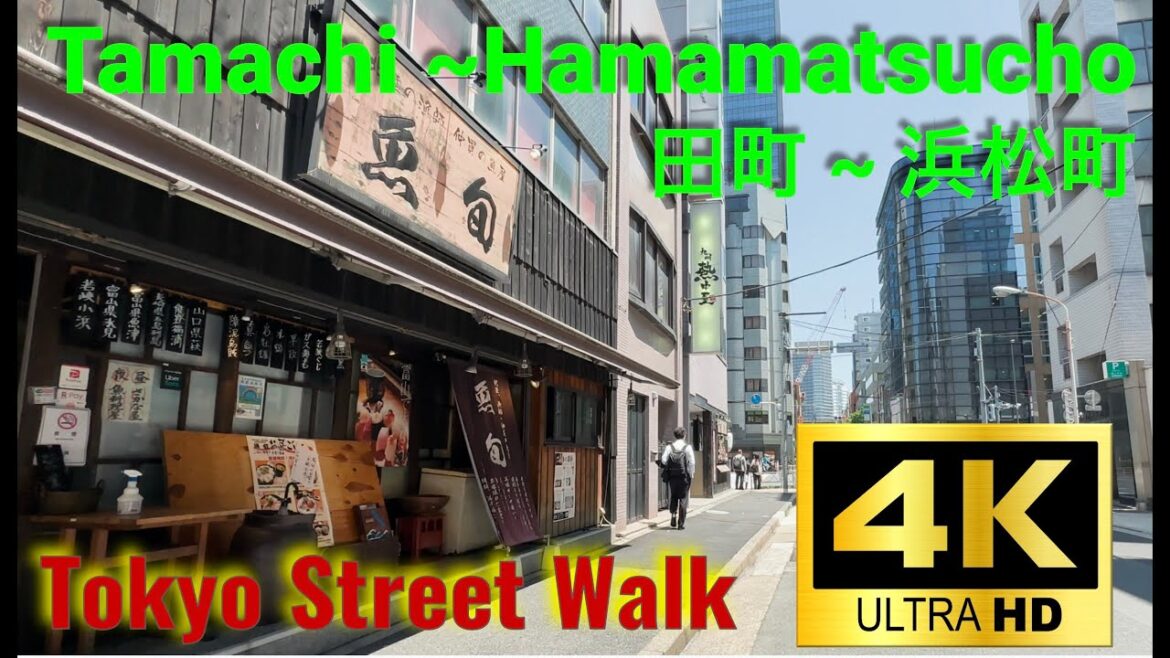 Tamachi ~ Hamamatsu-cho/ Inside Yamanote / Tokyo Street Walk [4K HDR 60fps] ~retake in daytime~